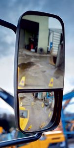 powered and adjustable construction mirrors